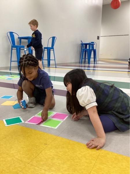 1st grade students studying fairy tale unit